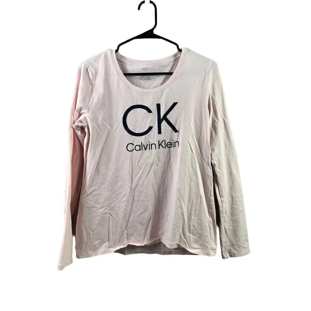 Calvin Klein Women's Soft Pink Long Sleeve Top - Picture 1 of 6